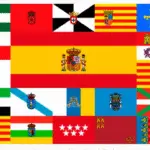 Collage de banderas. Xanquímicos suministran mobiliario urbano y banderolas personalizadas